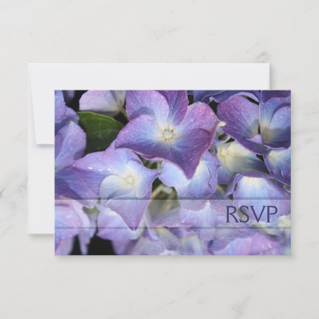©Bluish Lila Hydrangea OSA Responcard (Framsida)