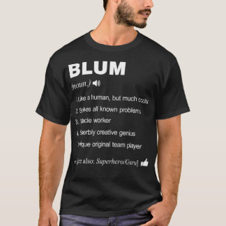 Blum Namn definition betyder familj roligt T Shirt