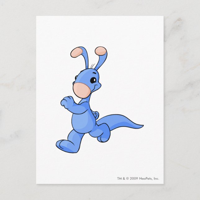 Blumaroo blått vykort (Framsida)