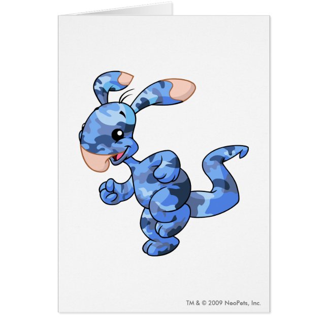 Blumaroo kamouflage hälsningskort (Framsidan)