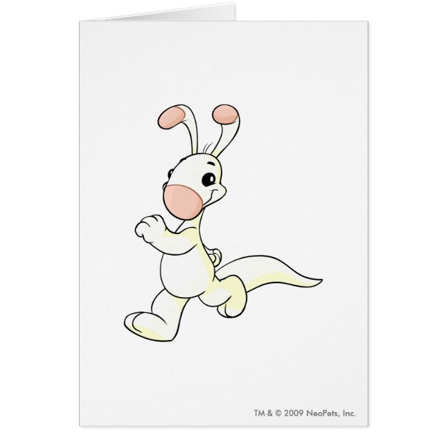 Blumaroo vit hälsningskort (Framsidan)