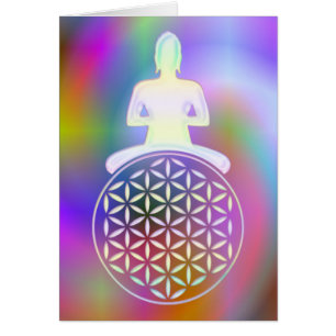 Blume des Lebens - Buddha Hälsningskort