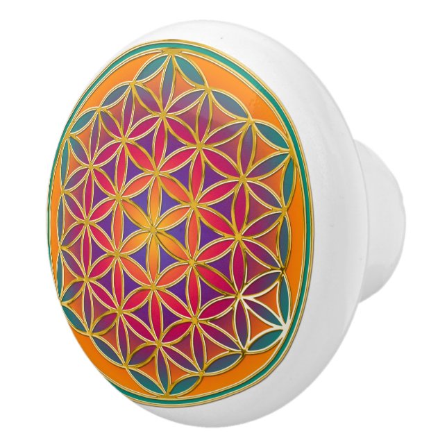 Blume des Lebens - Button III Knopp (Höger)