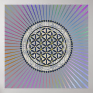 Blume des Lebens - Button IX Poster