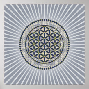 Blume des Lebens - Button IX Poster