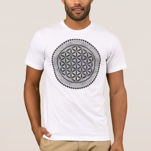Blume des Lebens - Button IX T-shirt (Framsida)