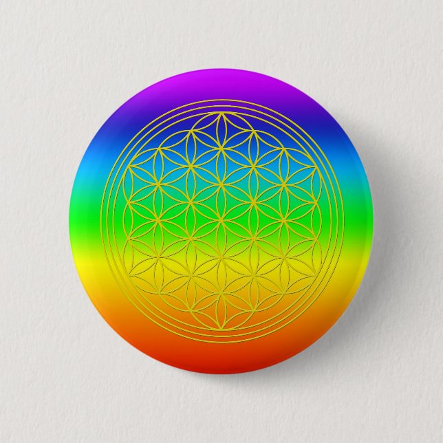 Blume des Lebens chakra 2 Knapp (Framsida)