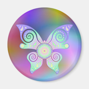 Blume des Lebens - fjäril Magnet