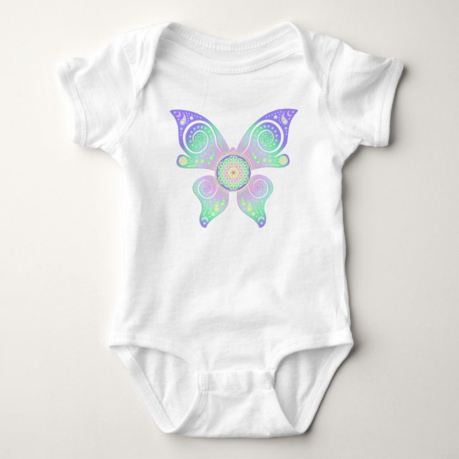 Blume des Lebens - fjäril T Shirt (Framsida)