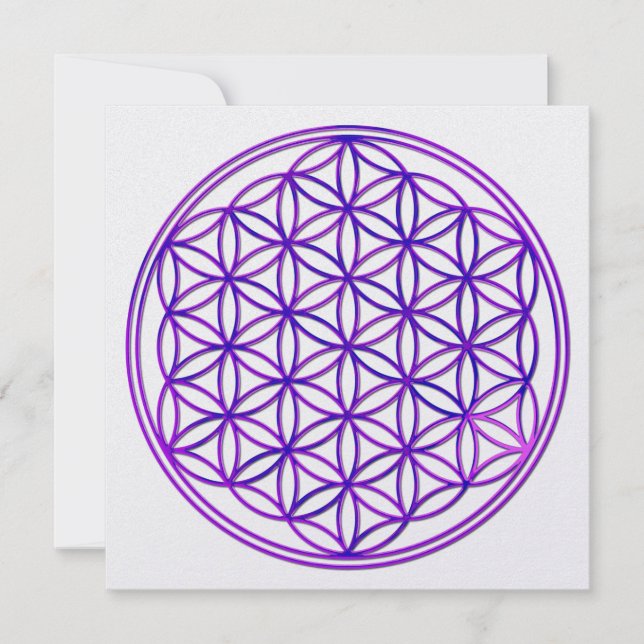 Blume des Lebens/Flower of Life | rosa blått (Framsida)