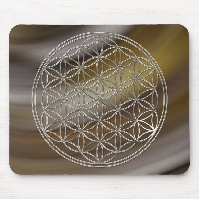 Blume des Lebens / Flower Of Life | silver brown Musmatta (Framsidan)