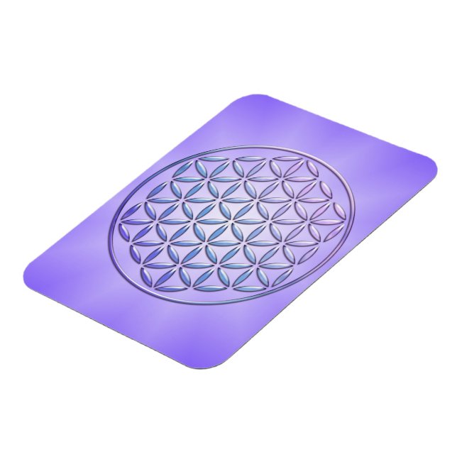 Blume des Lebens - frimärke violet Magnet (Vänstra Sidan)