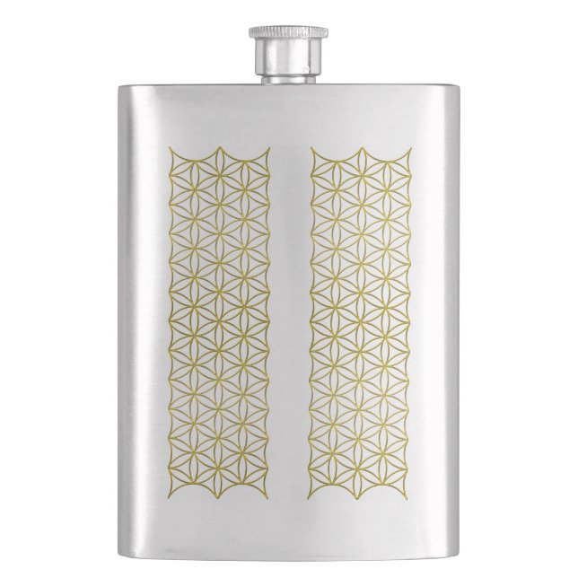 Blume des Lebens - Gräns guld Fickplunta (Framsidan)