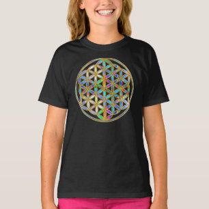Blume des Lebens - guld färglös Tee