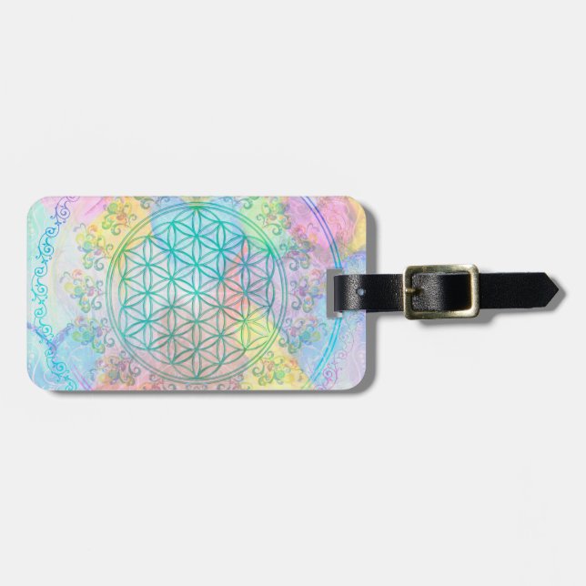 Blume des Lebens - Kärlek Hearts Bagagebricka (Horisontell Framsida)