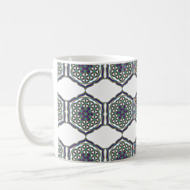 Blume des Lebens - Lotus Contour Kaffemugg (Vänster)