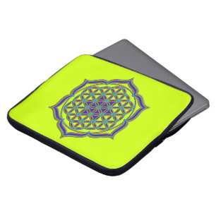Blume des Lebens - Lotus Contour Laptop Sleeve