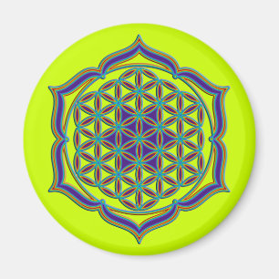 Blume des Lebens - Lotus Contour Magnet