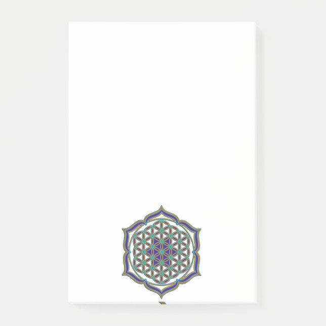 Blume des Lebens - Lotus Contour Post-it Block (Framsida)
