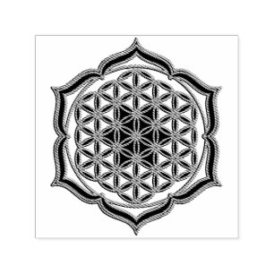 Blume des Lebens - Lotus contour Självfärgande Stämpel