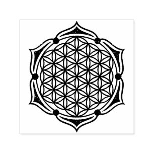 Blume des Lebens - Lotus I Självfärgande Stämpel