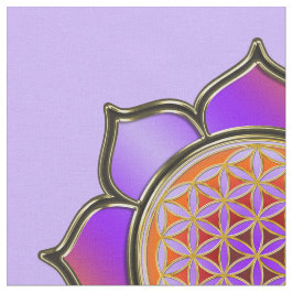 Blume des Lebens - Lotus violet Tyg