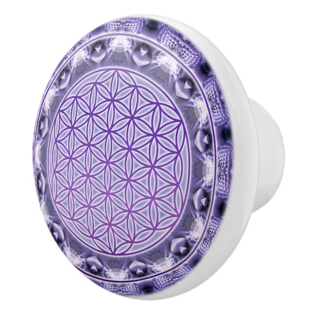 Blume des Lebens - Mandala lila Knopp (Höger)