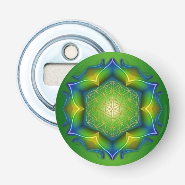 Blume des Lebens - Mandala V Flasköppnare (Framsidan)
