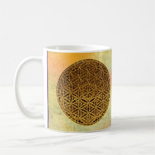 Blume des Lebens - medal guld Kaffemugg