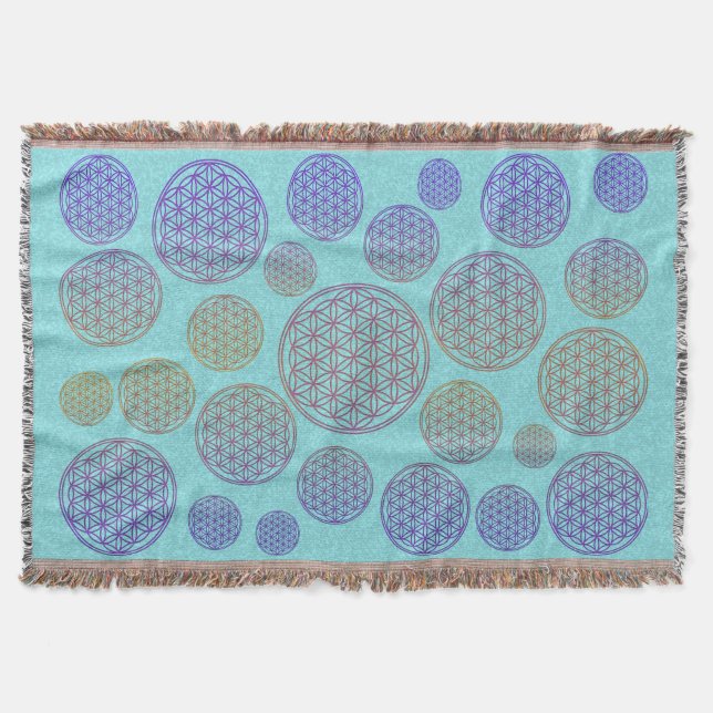 Blume des Lebens - mönster violet Mysfilt (Framsidan)