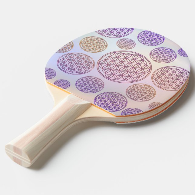 Blume des Lebens - mönster violet Pingisracket (Frontvinkel)