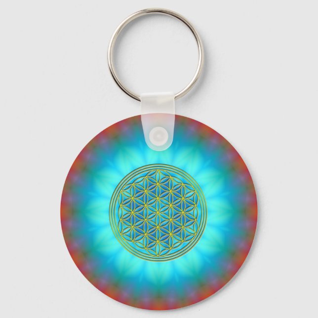 Blume des Lebens Motiv 11 Nyckelring (Framsida)