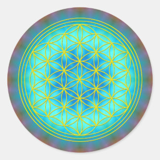 Blume des Lebens Motiv 11 Runt Klistermärke