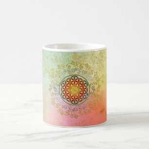 Blume des Lebens - Ornament IV BG Kaffemugg