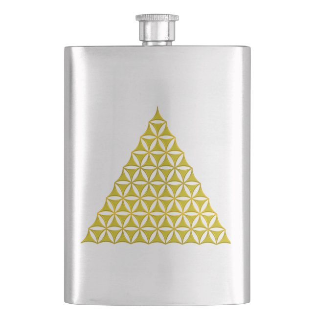 Blume des Lebens - pyramid guld Fickplunta (Framsidan)