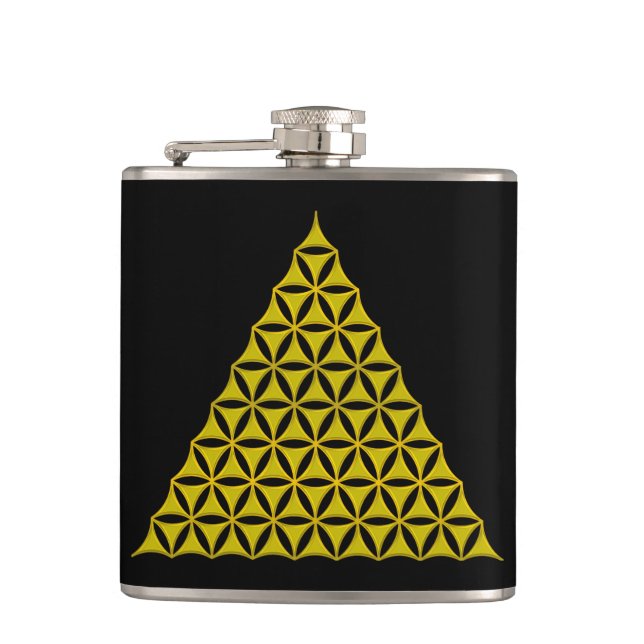 Blume des Lebens - pyramid guld Fickplunta (Framsidan)