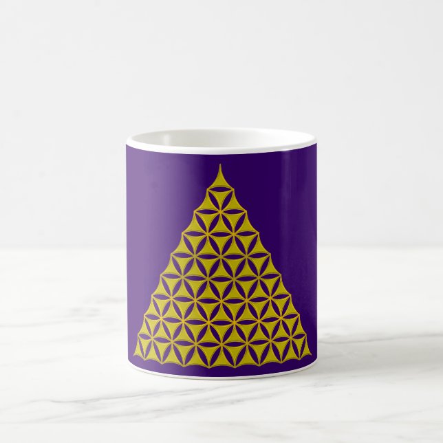 Blume des Lebens - pyramid guld Kaffemugg (Center)