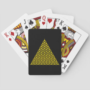 Blume des Lebens - pyramid guld Spel Kort