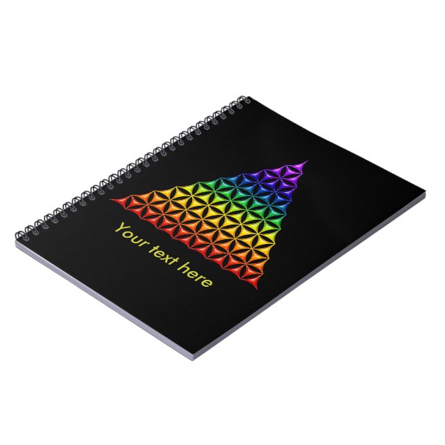 Blume des Lebens - pyramidchakra Anteckningsbok (Vänstra Sidan)