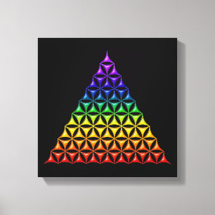 Blume des Lebens - pyramidchakra Canvastryck
