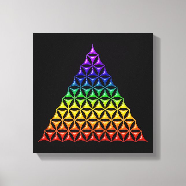 Blume des Lebens - pyramidchakra Canvastryck (Framsida)