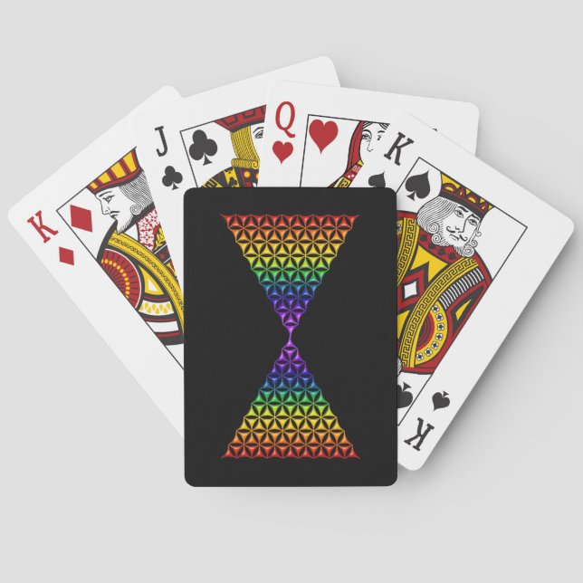 Blume des Lebens - pyramidchakra Casinokort (Baksidan)