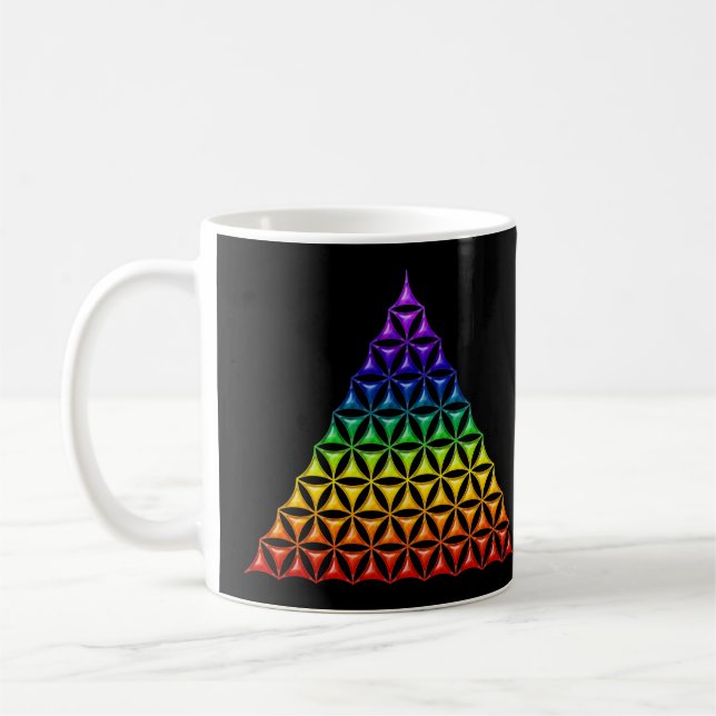 Blume des Lebens - pyramidchakra Kaffemugg (Vänster)