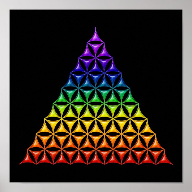 Blume des Lebens - pyramidchakra Poster (Framsidan)