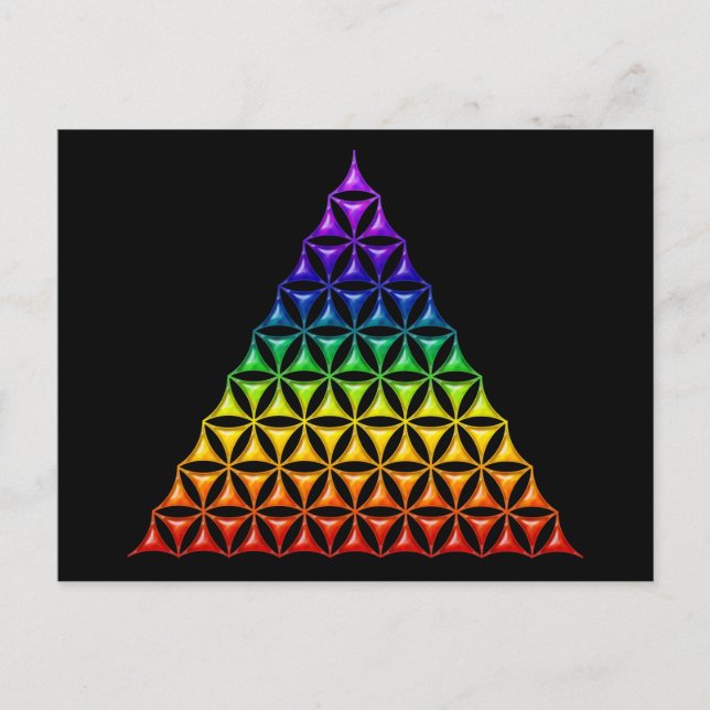 Blume des Lebens - pyramidchakra Vykort (Framsida)