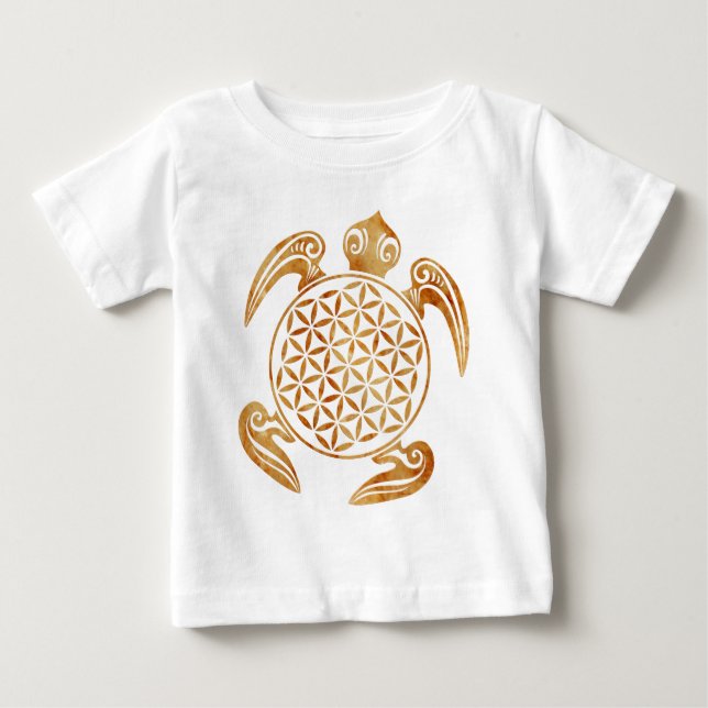 Blume des Lebens - sköldpadda T Shirt (Framsida)