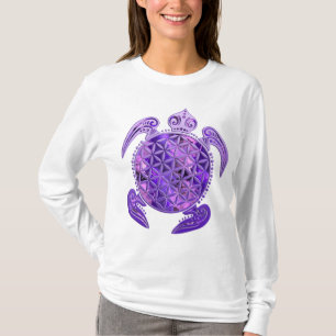 Blume des Lebens - sköldpaddans lila Tee