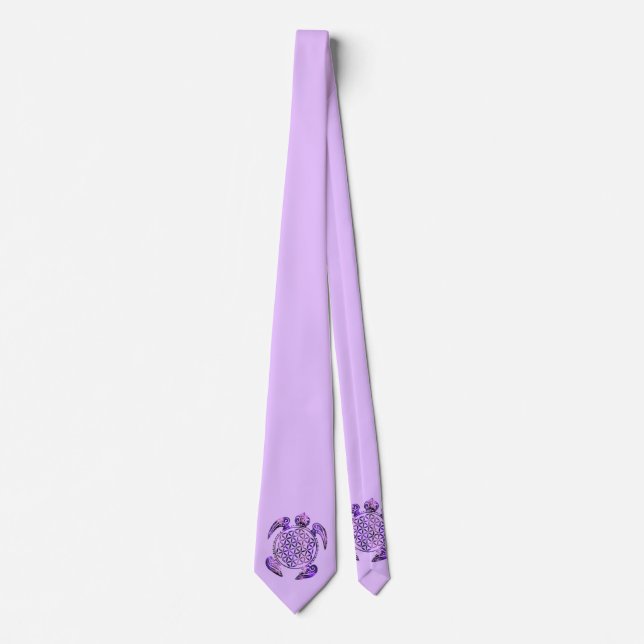 Blume des Lebens - sköldpaddsviolett Slips (Framsida)