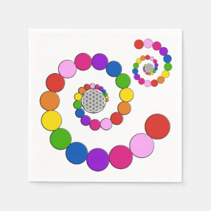 Blume des Lebens - spiral dots Pappersservett