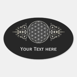 Blume des Lebens - vintage I Ovalt Klistermärke